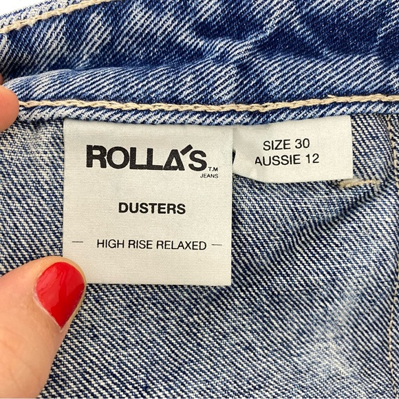 Rolla’s High Rise Relaxed Dusters Medium Wash Straight - Picture 6 of 7